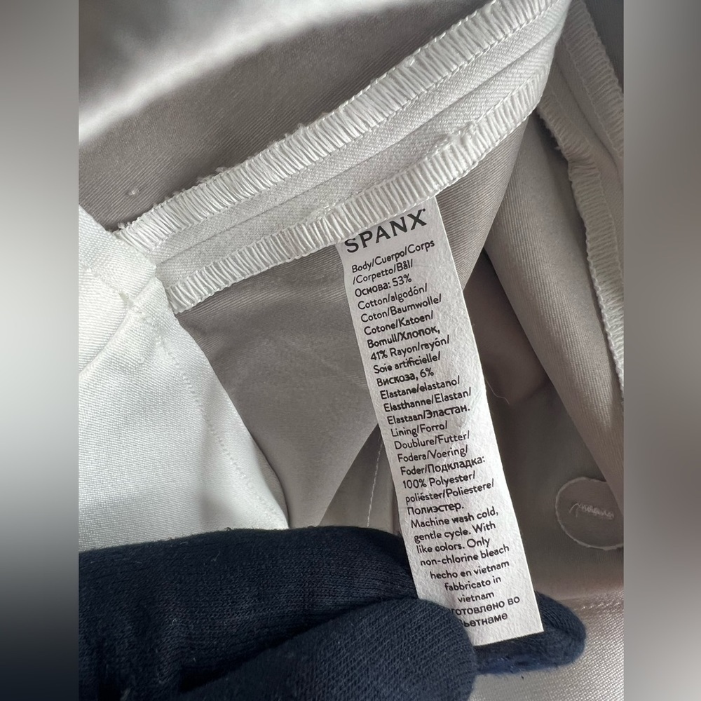 Spanx On-the-go White Ankle Slim Straight Pants - Picture 11 of 13